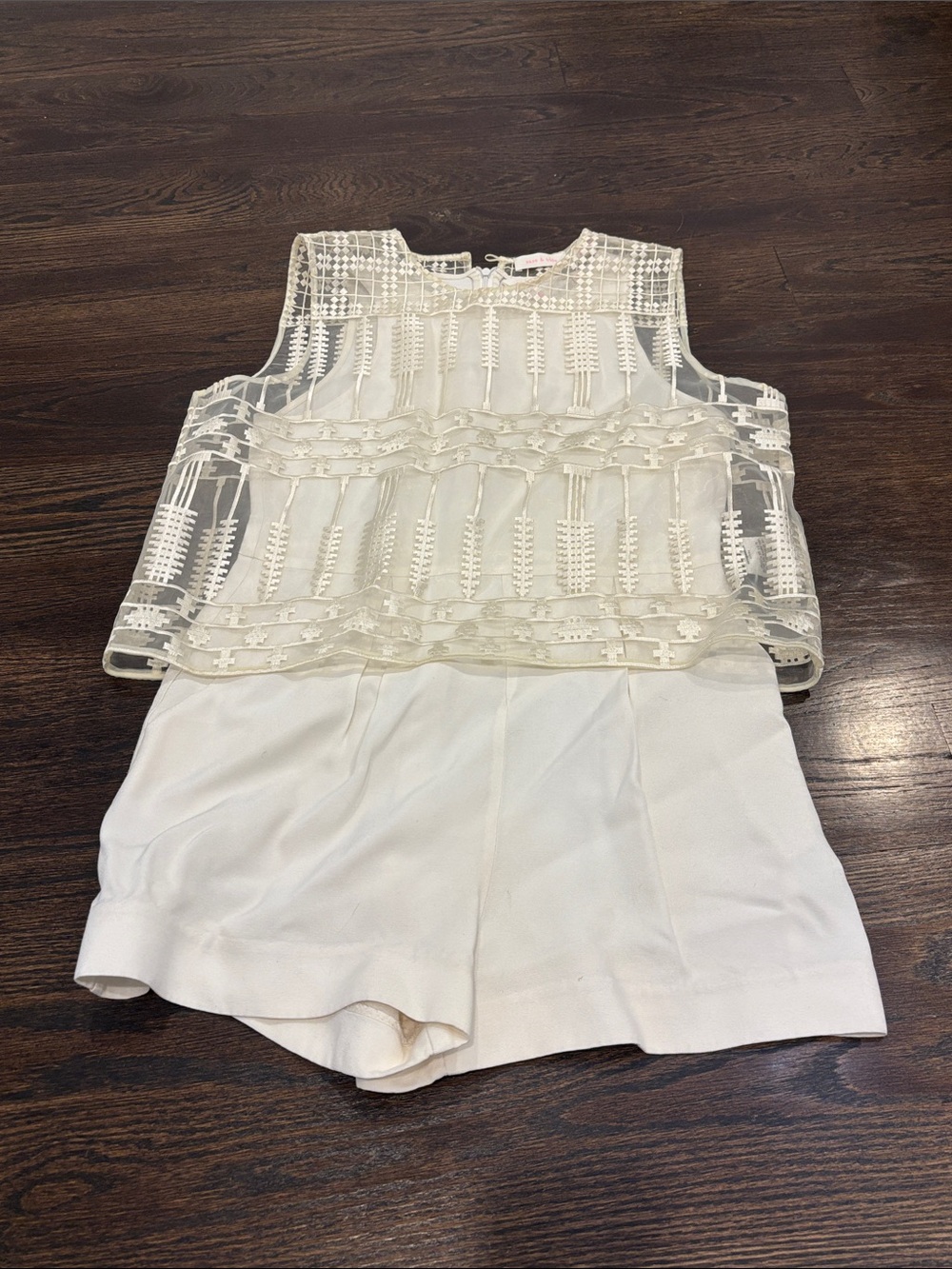 Sass & Bide Women’s Ivory Lace Overlay Romper Size 4